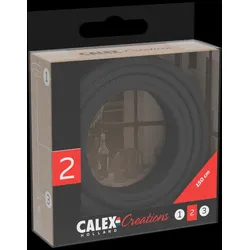 Calex | Textilummanteltes Kabel | 2x0,75mm2 | 1,5M | Grau | 60W