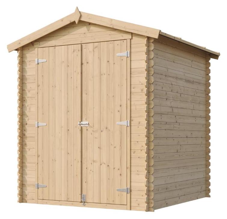 TIMBELA M320C1+M320G Gartenhaus Holz 2,82 m² Aus Kiefer/Fichte, Geräteschuppen 19 mm Wandstärke, Gerätehaus Holz für Gartenwerkzeug, Fahrradschuppen mit imprägniertem Holzboden