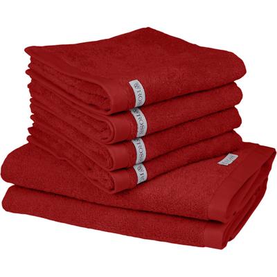 Handtuch Set ROSS "Sinfonie", rot (kirsche), Frottier, Frottier, Obermaterial: 100% Baumwolle, Handtuch-Sets, beinhaltet: Handtücher und Badetücher