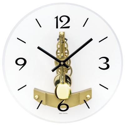 Regulator AMS, gold (goldfarben), Wanduhren, Ø 27cm, Mechanische Uhr, Holz,Wohnzimmer, Esszimmer, Küche,Büro,Flur