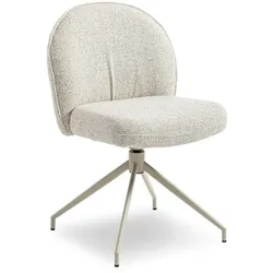 2er-Set [de]sign & more Stuhl Yulara Stoff Beige Creme