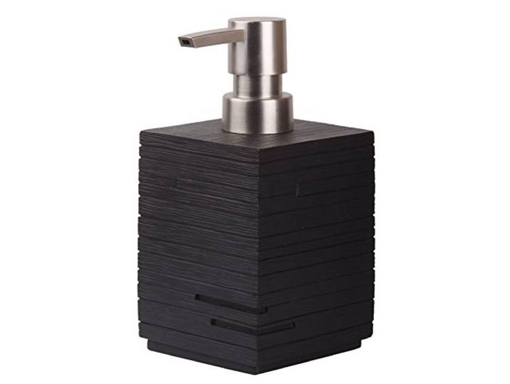 Sanilo Moderner Seifenspender aus hochwertigem Kunststoff, Edelstahlpumpe, Elegantes Design, Calero Black