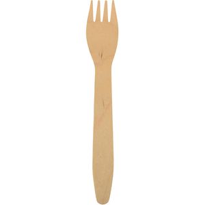 Papstar Einwegbesteck pure 86940, aus Birkenholz, Gabeln, 16,5 cm, 500 Stück
