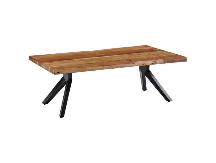 Mid.you Couchtisch, Natur, Holz, Akazie, massiv, rechteckig, konisch, 64x37x115 cm, Holzmöbel, Holztische, Couchtische Holz