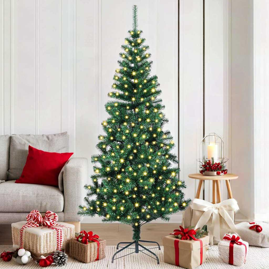 Prolenta Kunstkerstboom met ingebouwde verlichting, groen, 180 cm