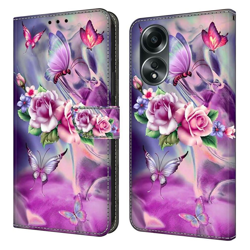 Cover-Discount OPPO A58 4G - 3D-Effekt Hülle Etui Rosen (Oppo A58 4G) (660171406M)