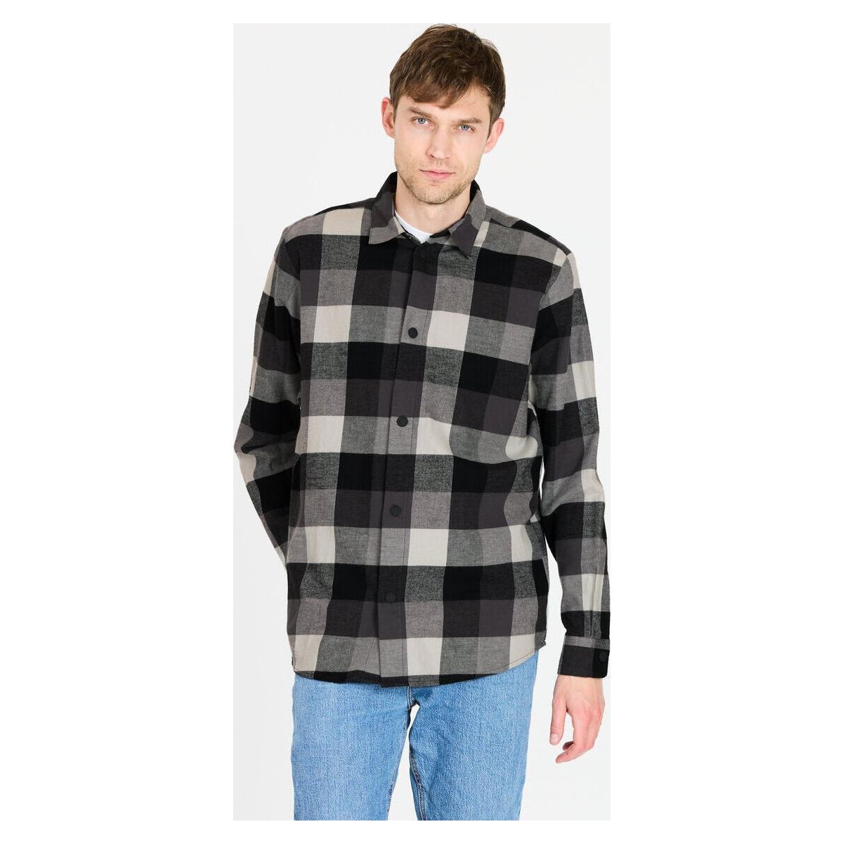 Whistler Riglet M Chequered Shirt black (1001) 3XL W243197-1001-3XL