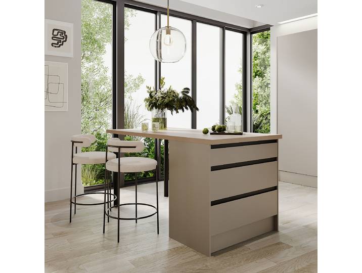Kücheninsel Sedlec 180 x 91 x 90cm Beige/Kaschmir
