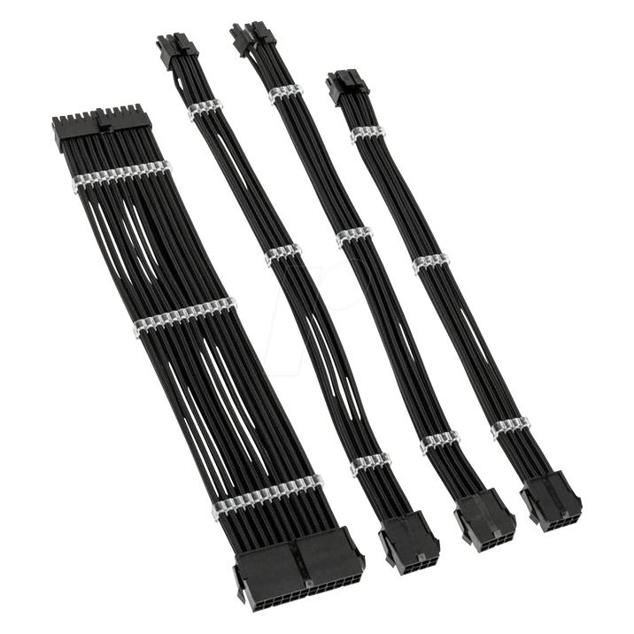 Kolink Core Standard Braided Cable Extension Kit - Jet Black (0.35 m) (CORESTANDARD-EK-BLK)