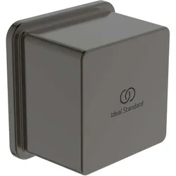 Ideal Standard Idealrain Wandanschlussbogen BC772A5 UP, eckig, aus Metall, Magnetic Grey
