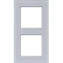 Hager Rahmen 2fach, A.8, Glas lichtweiß matt