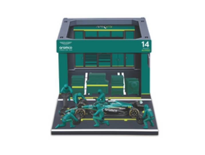 BBURAGO Voiture miniature F1 Pit Pass, 1:43 (Aston Martin AMR25 n° 14 Alonso)