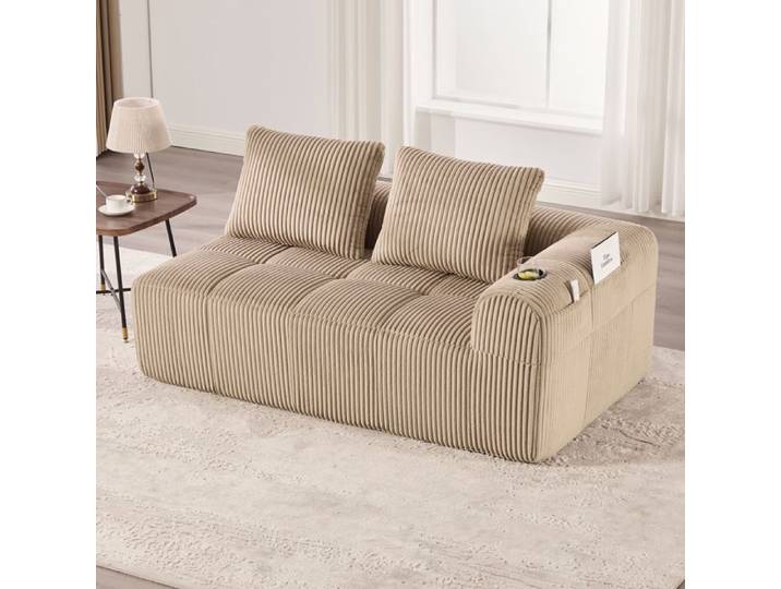 Canapé 158 x 93 x 61 cm télécommande incluse structure rembourrée format compact construction robuste soigné et esthétique.