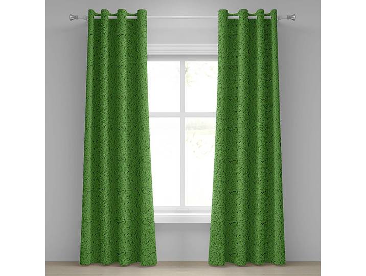 Ösenvorhang Grass 2er-Set 245cm Grün/Grasgrün