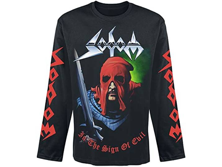 Sodom In The Sign Of Evil Shirt met lange mouwen zwart M 100% katoen Band merch, Bands, Nachhaltigkeit