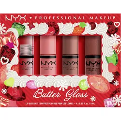 NYX PROFESSIONAL MAKEUP Butter Gloss 4-teiliges Lipgloss-Set