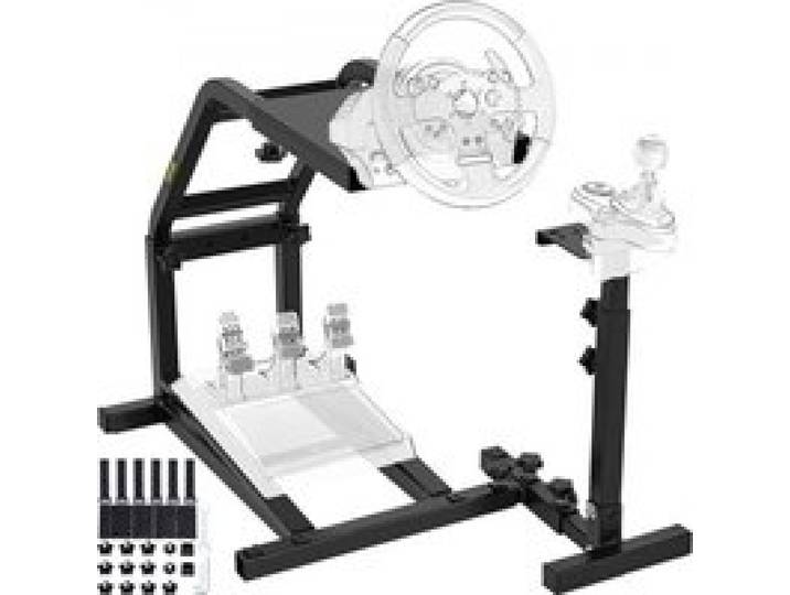 VEVOR Support de Volant de Course Réglable pour Logitech G27 G25 G29 Support Simulateur de Course en Acier Inoxydable Cadre de Volant Jeu de Course Mad Catz Fanatec, Volant et Pédale non Inclus