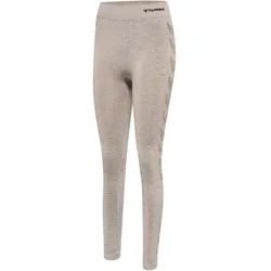 hummel hmlCI Seamless Mid Waist Tights Damen driftwood melange XS