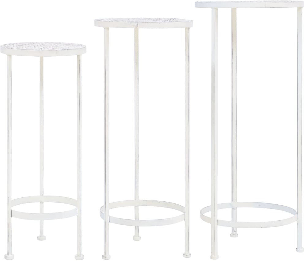 Canora Grey Mahala Metal Plant Stand Antique white 70cm H X 30cm W X 30cm D
