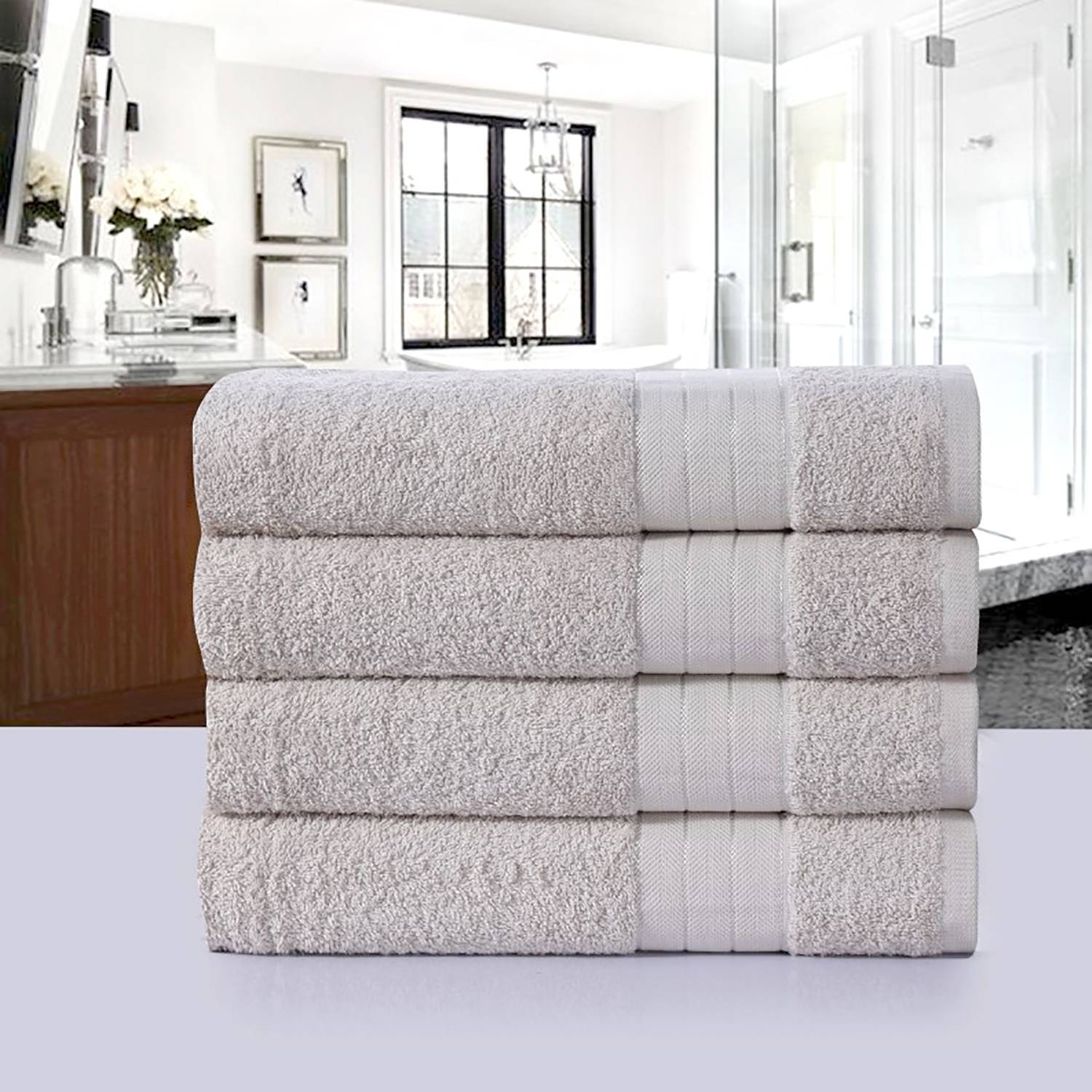 home24 Branda Set van 4 Handdoeken Beige