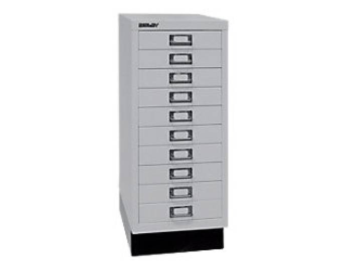 Bisley Metall Schubladenschrank 10 Schübe 279 x 380 x 590 mm Lichtgrau