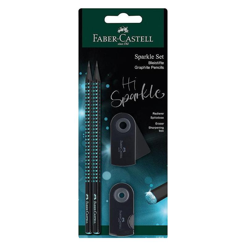 Faber-Castell Schreibset Sparkle Midnight ocean BK (B, 4x) (118295)
