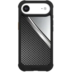 Nivocase Hülle für Apple iPhone Air Stossfeste Handyhülle NIVOmax Case Schwarz Carbon Metall Stahl (Apple iPhone Air), Smartphone Hülle, Schwarz