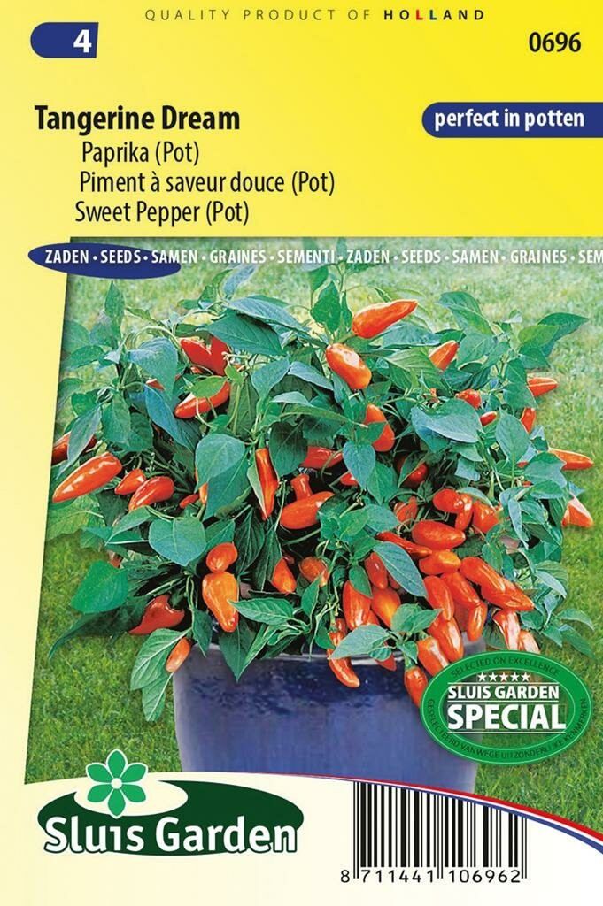 Sluis Garden Paprika zaden POT Tangerine Dream