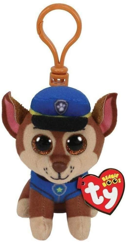 TY Paw Patrol Pluche sleutelhanger Chase, 8,5 cm