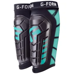 G-FORM Pro-S Vento Fußball Schienbeinschoner Kinder black/green logo/black S/M