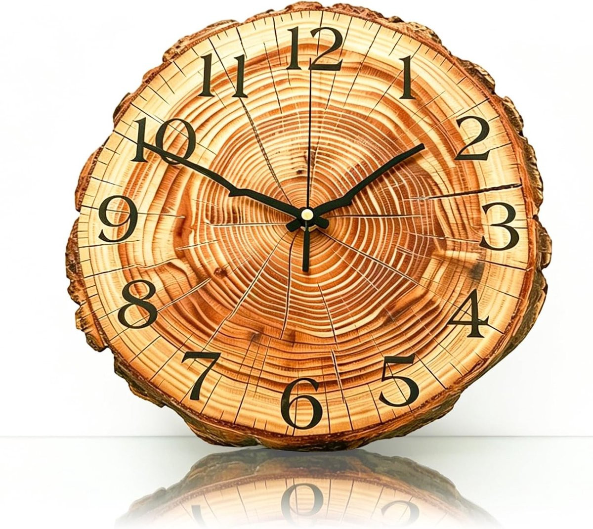 SnelShoppen Grote Wandklok Hout Vintage - Stil Retro Design voor Woonkamer en Keuken