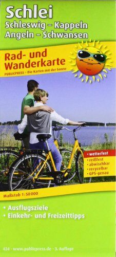 Publicpress - Rad- und Wanderkarte Schlei, Schleswig - Kappeln, Angeln - Schwansen: mit Ausflugszielen, Einkehr- & Freizeittipps, wetterfest, reissfest, abwischbar, ... Einkehr- & Freizeittipps. GPS-genau - Preis vom 30.09.2026 09:01:18 h