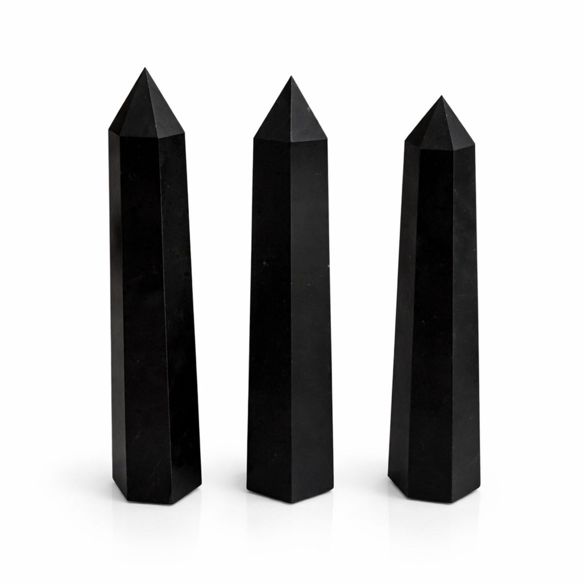 Black Tourmaline Obelisk Point met zes zijden, circa 17 cm