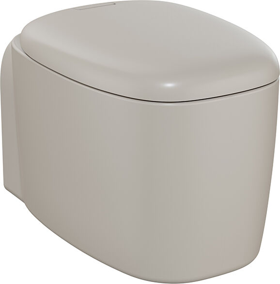 Vitra Plural wall WC 7830B420-0075 taupe mat, sans bord affleurant, fixation invisible