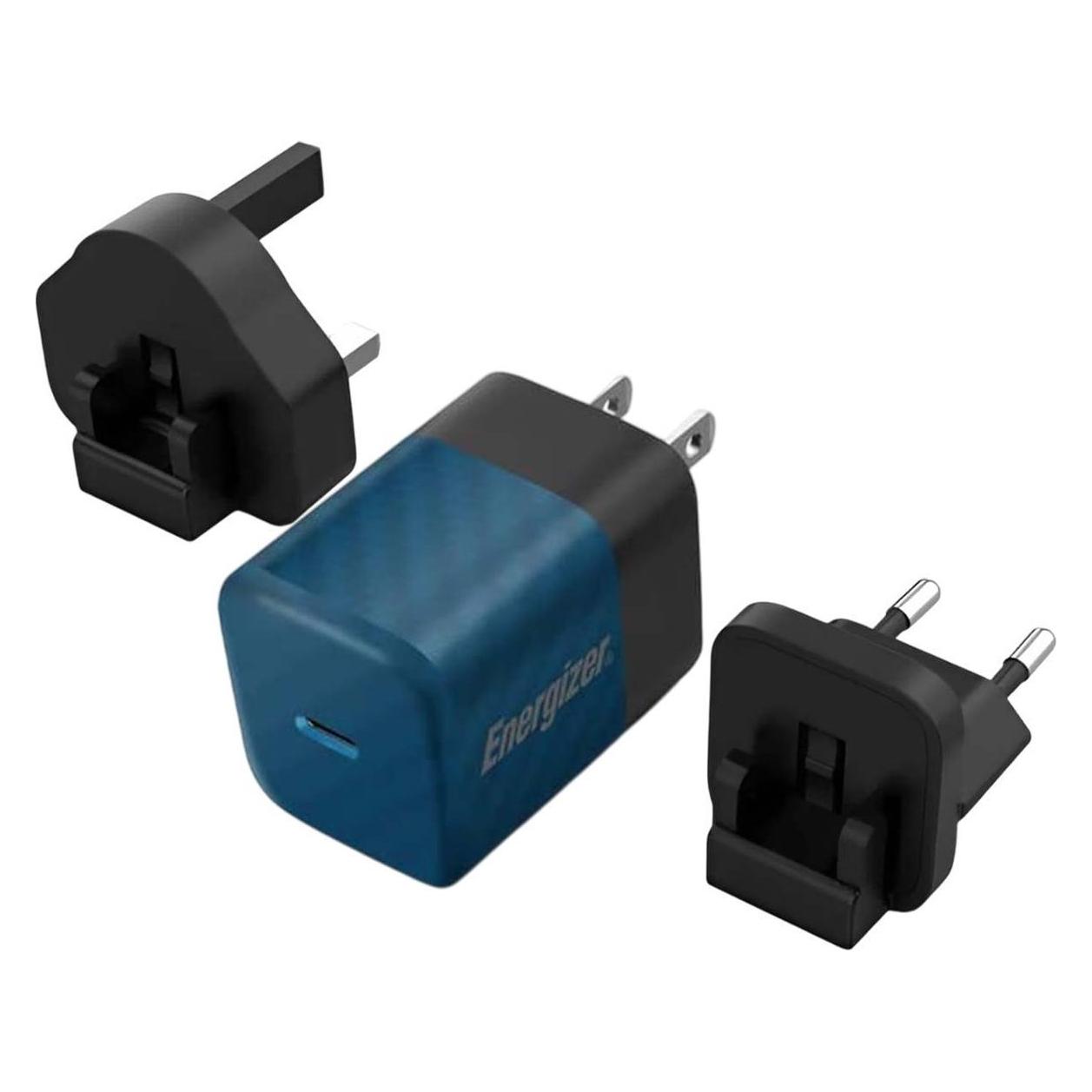 Energizer Power-Delivery Ladegerät - 20 W - EU/UK/US, blau (20 W) (A20MUBL)