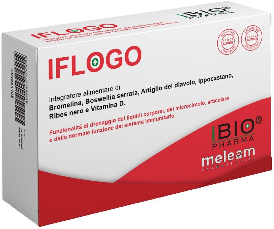 IBIOPHARMA Srl Iflogo Integratore Alimentare, Supporto per Articolazioni e Microcircolo, 30 Compresse
