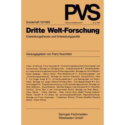 Dritte Welt-Forschung, Taschenbuch von Franz Nuscheler, VS Verlag für Sozialwissenschaften, 978-3-663-00016-7