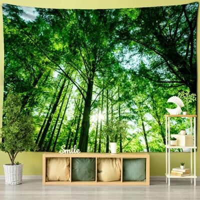 Uplift Treasures Mystical Forest Tree Wall Tapestry 6 90.55 59.06 In