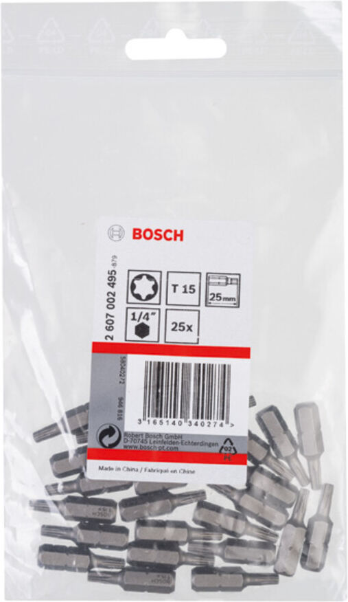 Bosch Schrauberbit Extra-Hart T15 25 mm (2607001608)