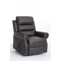 Happy Home Elektrisch verstellbarer Relaxsessel, ca. 89 cm x 88 cm x 103,5 cm - Dunkelbraun in Lederoptik