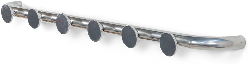 Spinder Design Retro Steel 6 - Hook Silver 4.5cm H X 75cm W X 9.6cm D