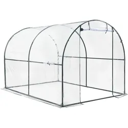 Gewächshaustunnel Grünwald 200x300x190cm PVC Transparent [en.casa]