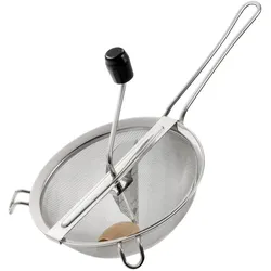 Westmark Passiersieb Edelstahl "Freches Früchtchen", Passiermühle, Schwarz, Silber