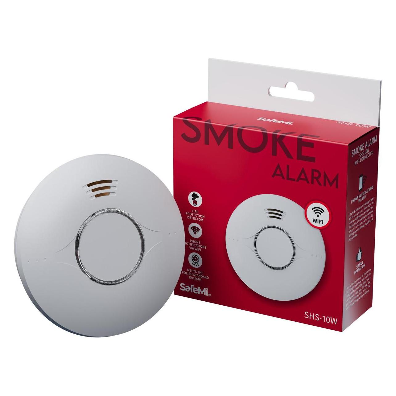 SafeMi Czujnik dymu - WiFi - SHS-10W (SAFEMI)