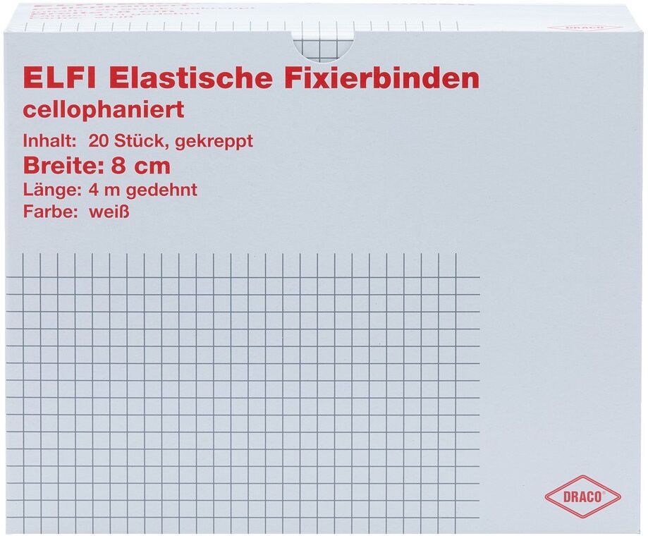 Dracoelfi elastisch Fixierbinde 8 cmx4 m gekrep.cello 1stk