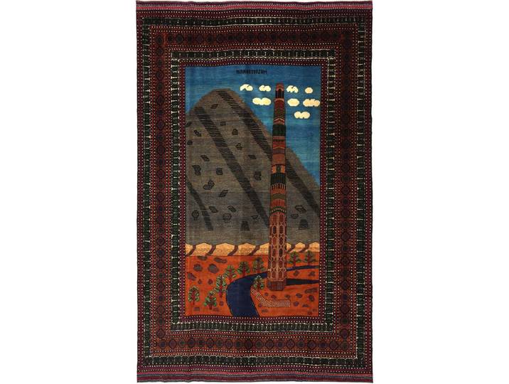 Belutsch Minaret Herat Teppich 208x301 Handgeknüpft Orientteppich Wolle