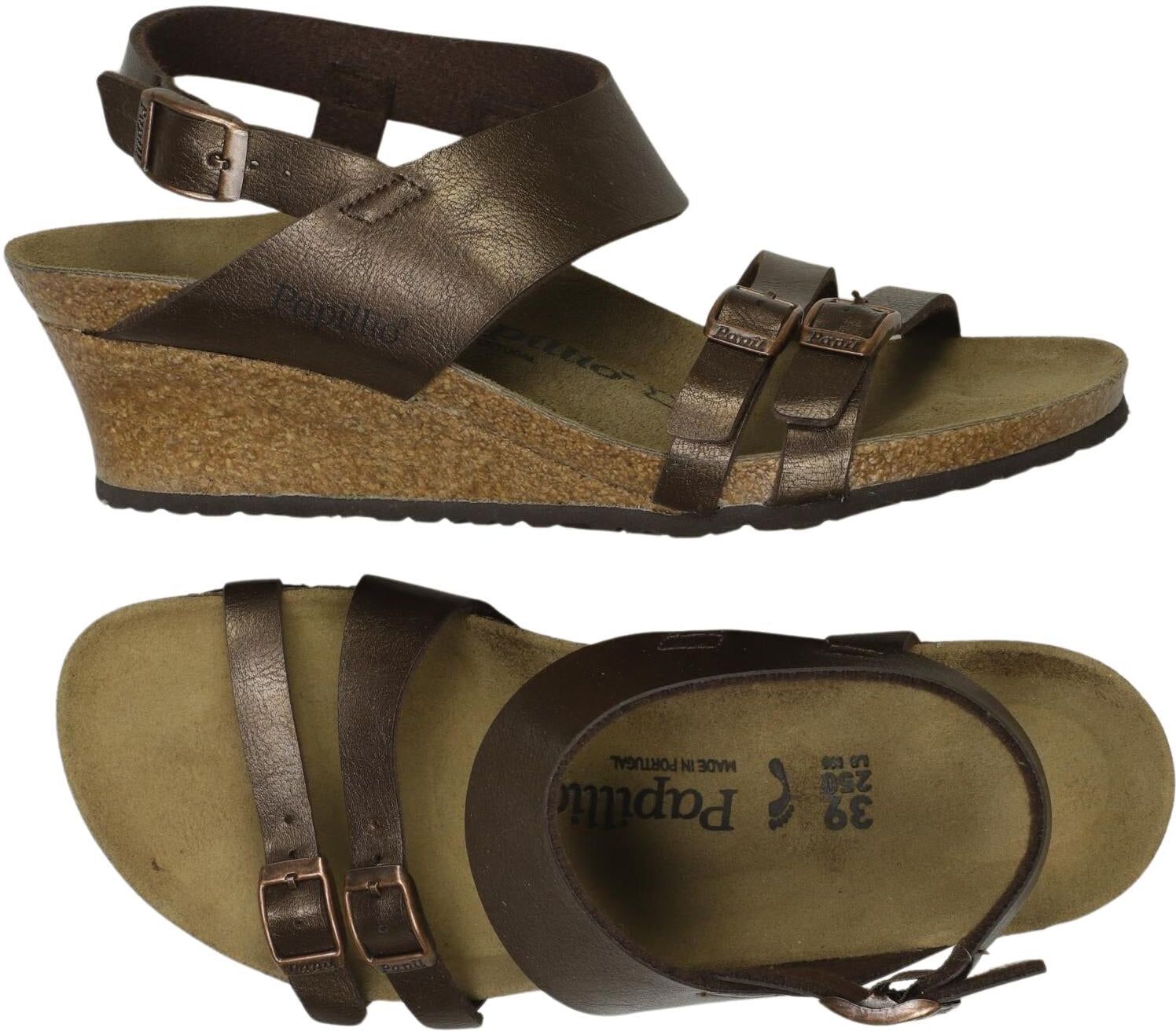 Papillio by Birkenstock Damen Sandalen, Braun, Gr. EU 39, kein / Etikett - Second Hand