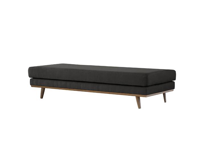 Banc capitonné 180 x 43 x 81cm Gris/Anthracite Tissu Vele: Anthracite