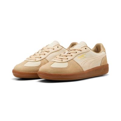 Sneaker PUMA "PALERMO LUX WNS", Damen, Gr. 38, alpine snow, canvas, gum, Leder, mehrfarbig, Schuhe Sneaker, mit Plateausohle, aus Leder, mit Gummilaufsohle, mit Schnürung