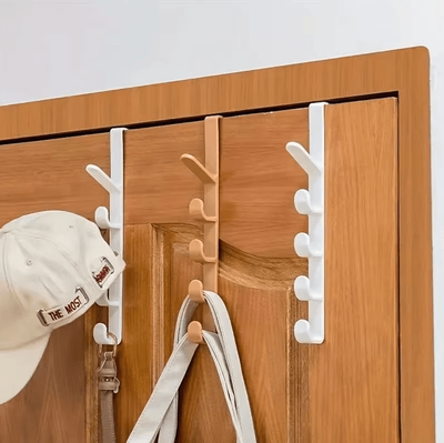 Inspire Curations SpaceSaver Over the Door Clothes & Bag Organizer Hooks black